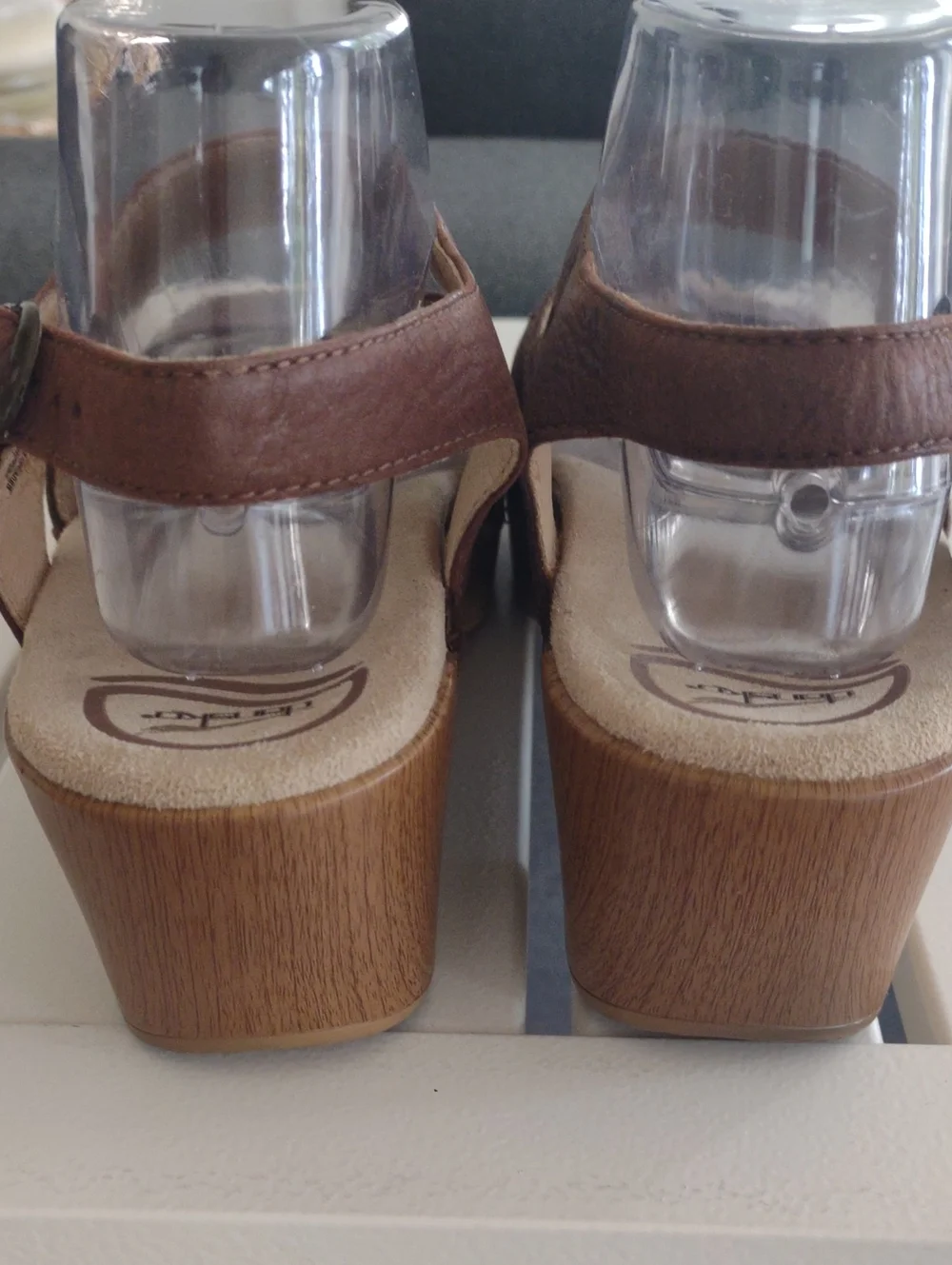Dansko Leather Strappy Platform Sandal Clog Size 41 Boho Summer Excellent!